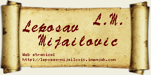 Leposav Mijailović vizit kartica
